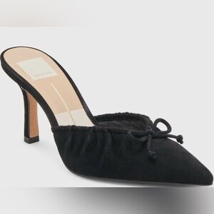Dolce Vita Black Bow Detail Heels Suede Black